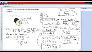 Co axial Capacitor using Laplace's