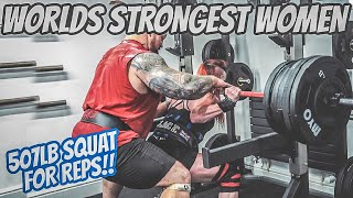 Worlds strongest woman squats 507lbs @60kg bodyweight | ft Rhiannon Lovelace screenshot 4