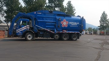 republic amrep front loader on a line of hcd bins pt.2!