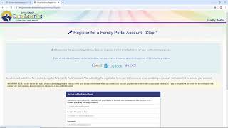How to create a family account to apply for School Readiness or VPK.