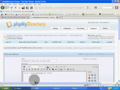 A simple screen capture video tutorial done with CamStudio