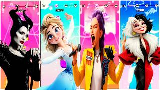 MALEFICENT vs ELSA vs RUMI KPOP DIMON vs CRUELLA DE VIL/TILES HOP BATTLE_20 screenshot 5
