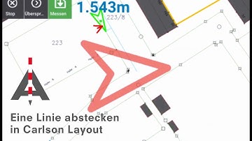 Linie abstecken mit Carlson Layout