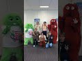 SUPER★DRAGONの楽くん、颯くん、和哉くん、彪馬くん、玲於くんとともだち✌️いっしょに踊ってくれてありがとう! #スパドラ #SUPERDRAGON #ガチャピン #ムック