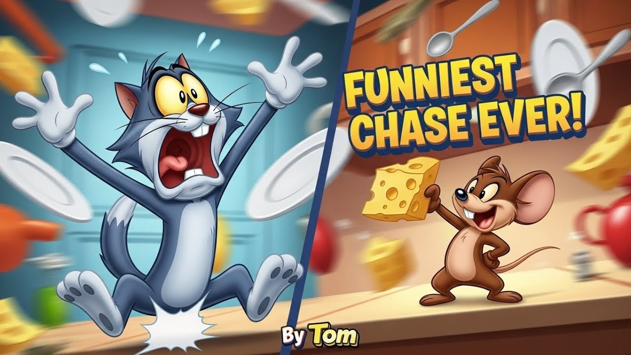 Tom & Jerry Style Funniest Chase Ever 😹🔥 | Non-Stop Cartoon Comedy | No Dialogue