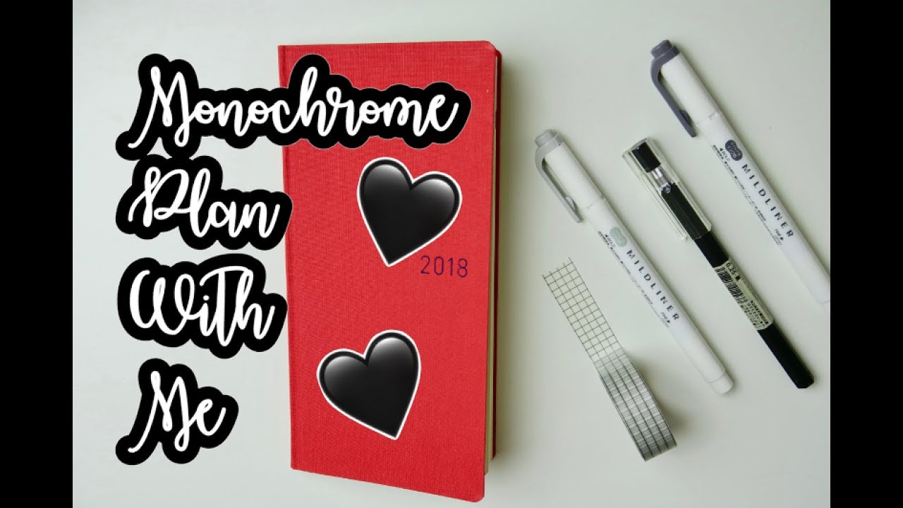 🖤Monochromatic Plan With Me // AlternatePlans