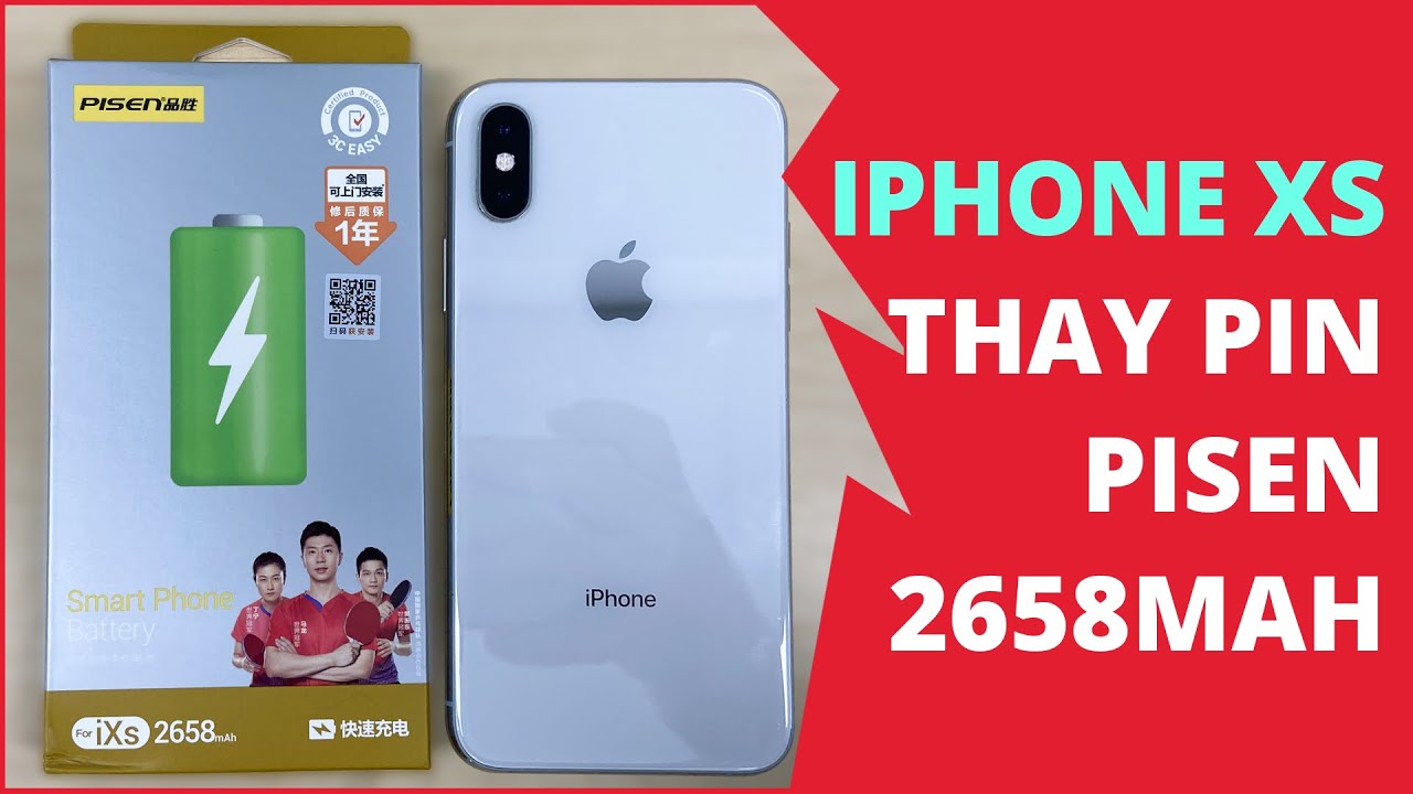 Thay Pin Pisen 2658mAh Cho iPhone Xs