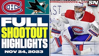 Montreal Canadiens at San Jose Sharks | FULL Shootout Highlights - November 24, 2023