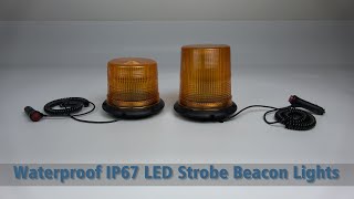 Waterproof IP67 LED Strobe Beacon Light - Medium High Dome STB-GRT-034D and High Dome STB-GRT-035D