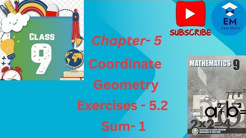 9th Maths -Chapter 5 - Coordinate Geometry -Exercise 5.2 - Sum -1