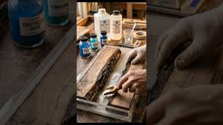 Abyssal Current — Charred Live Edge River Table