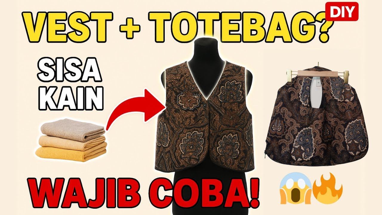 DARI SISA JADI LUAR BIASA‼️ VEST YANG BISA JADI TOTEBAG INI WAJIB COBA✨