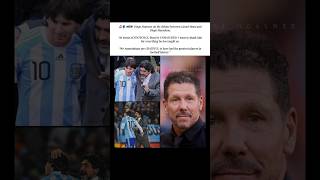 Diego Simeone on the debate between Lionel Messi and Diego Maradona