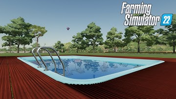 POOL DECK - Farming Simulator 2022 [FS 22 LS 22 Placeable Building Mod] #farming #games Mod Review