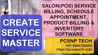 SALON SOTWARE | SALON BILLING SOFTWARE | SERVICE MASTER CREATION IN SALON | PCSNP TECH | 2024 screenshot 2