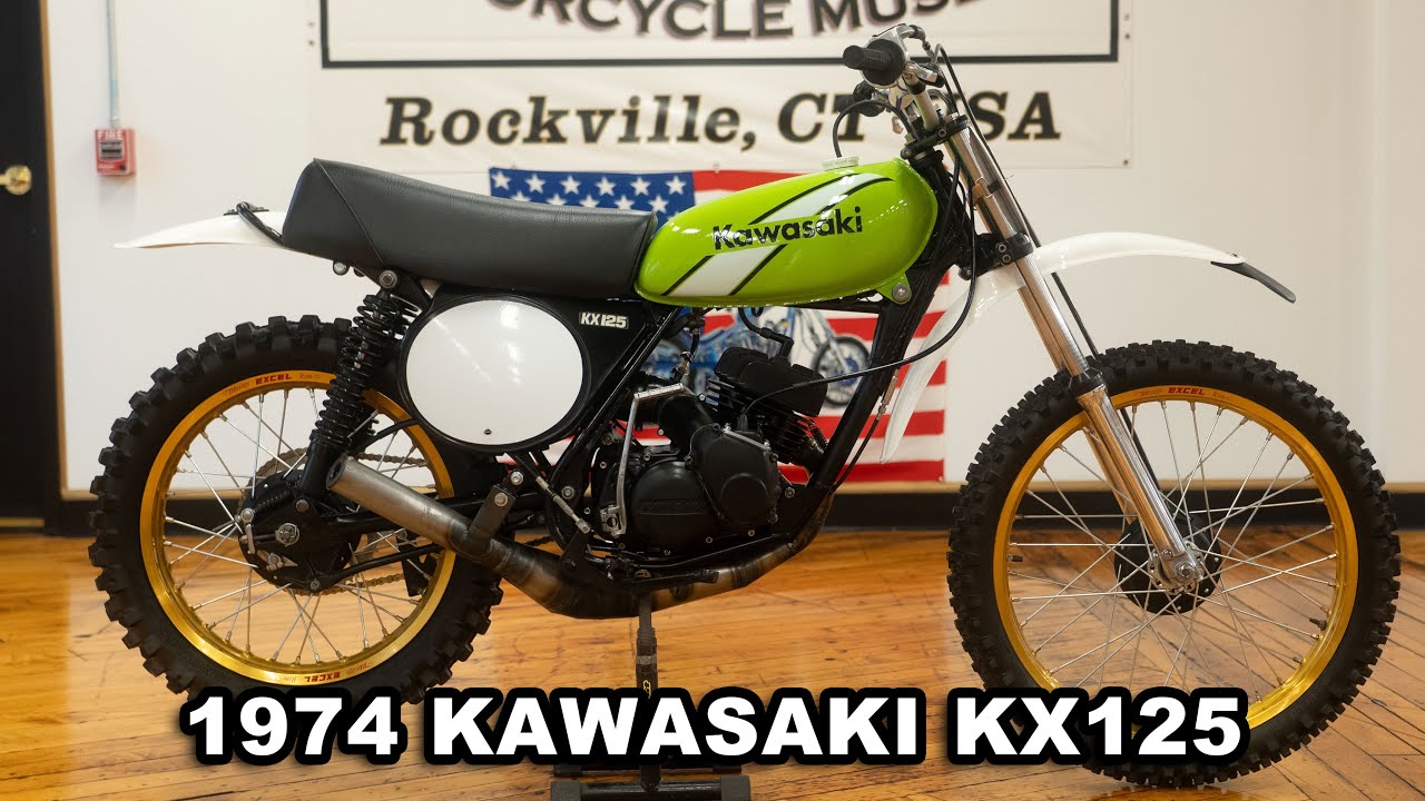 かおかお 1974 KAWASAKI KX125 6 SPEED 2 STROKE RACER - YouTube