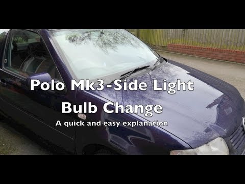 Car Headlight - Side Light Bulb Change VW Mk3 Polo