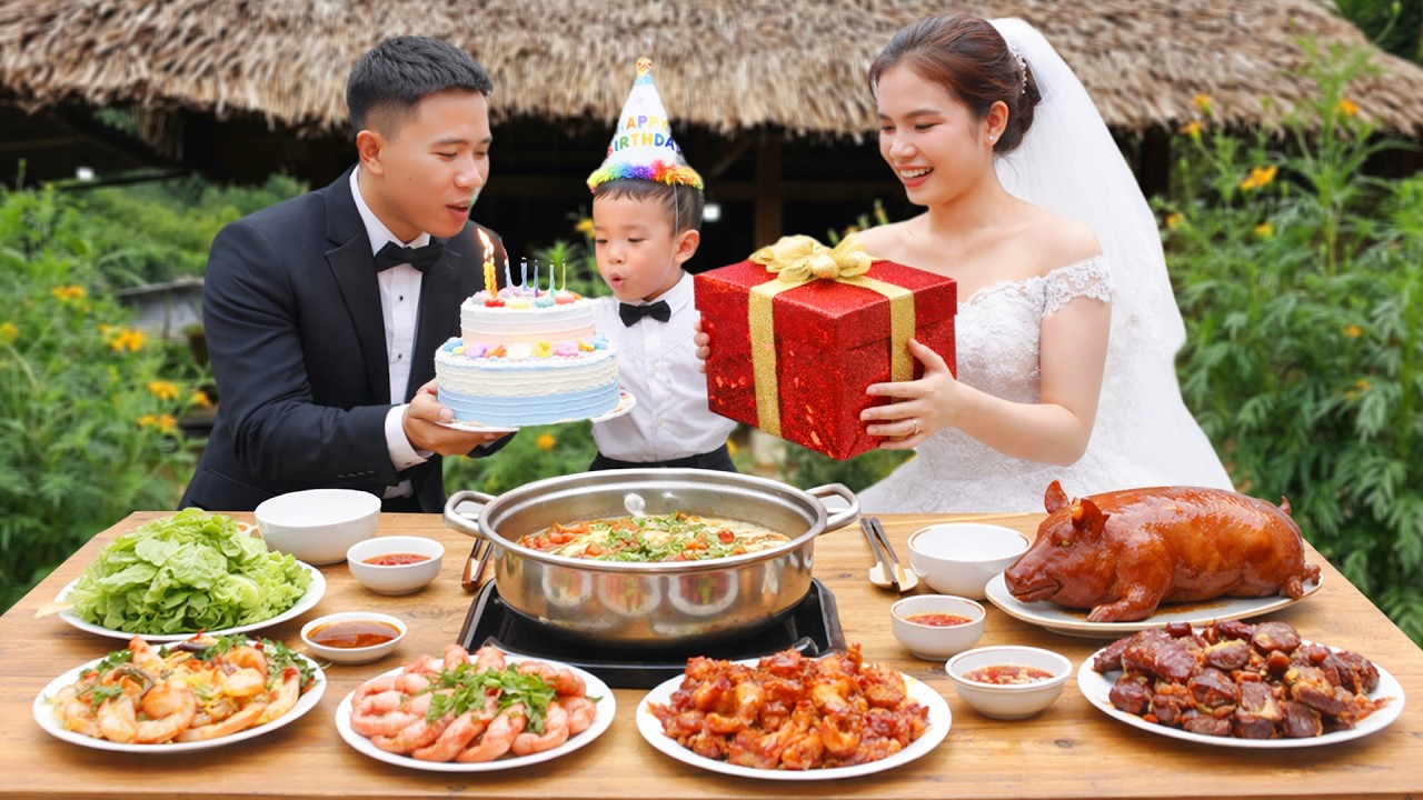 A Special Day: Happy Birthday To My Son - Making A Birthday Cake And Giving Presents To My Son