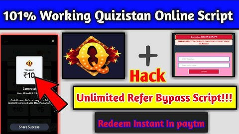 101% Working Quizistan app online refer script | Quizistan hack | Quizistan app unlimited trick