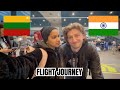 Vilnius to mumbai flight journey vlog