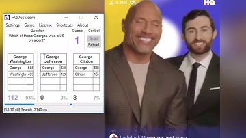 Using a bot on hq trivia game (with Dwayne Johnson)