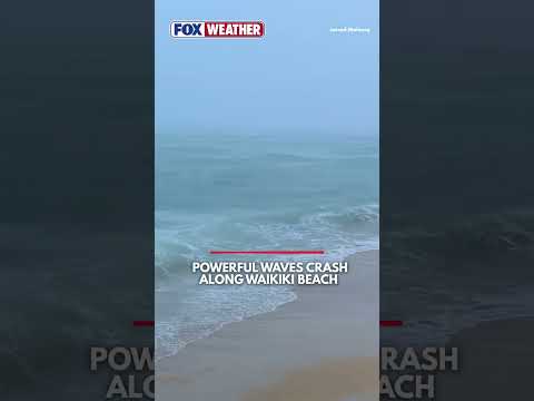Powerful Waves Crash Along Waikiki Beach As Tropical Storm Lala Slams Hawaii