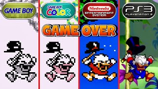Evolution of DuckTales GAME OVER screens
