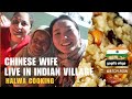 Chinese wife live in india village  tradition indian food  halwa cooking  himachal chmaba village