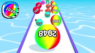 Ball Run 2048 - All Levels Gameplay Android, iOS ( Levels 4390 )