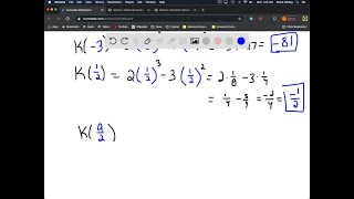 Evaluating Functions Evaluate the function at the indicated values. [ k(x)=2 x^3-3… ]