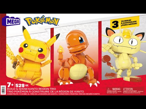 KANTO REGION TEAM Pokemon Mega Bloks HFG05 Pikachu SQUIRTLE Charmander  BULBASAUR