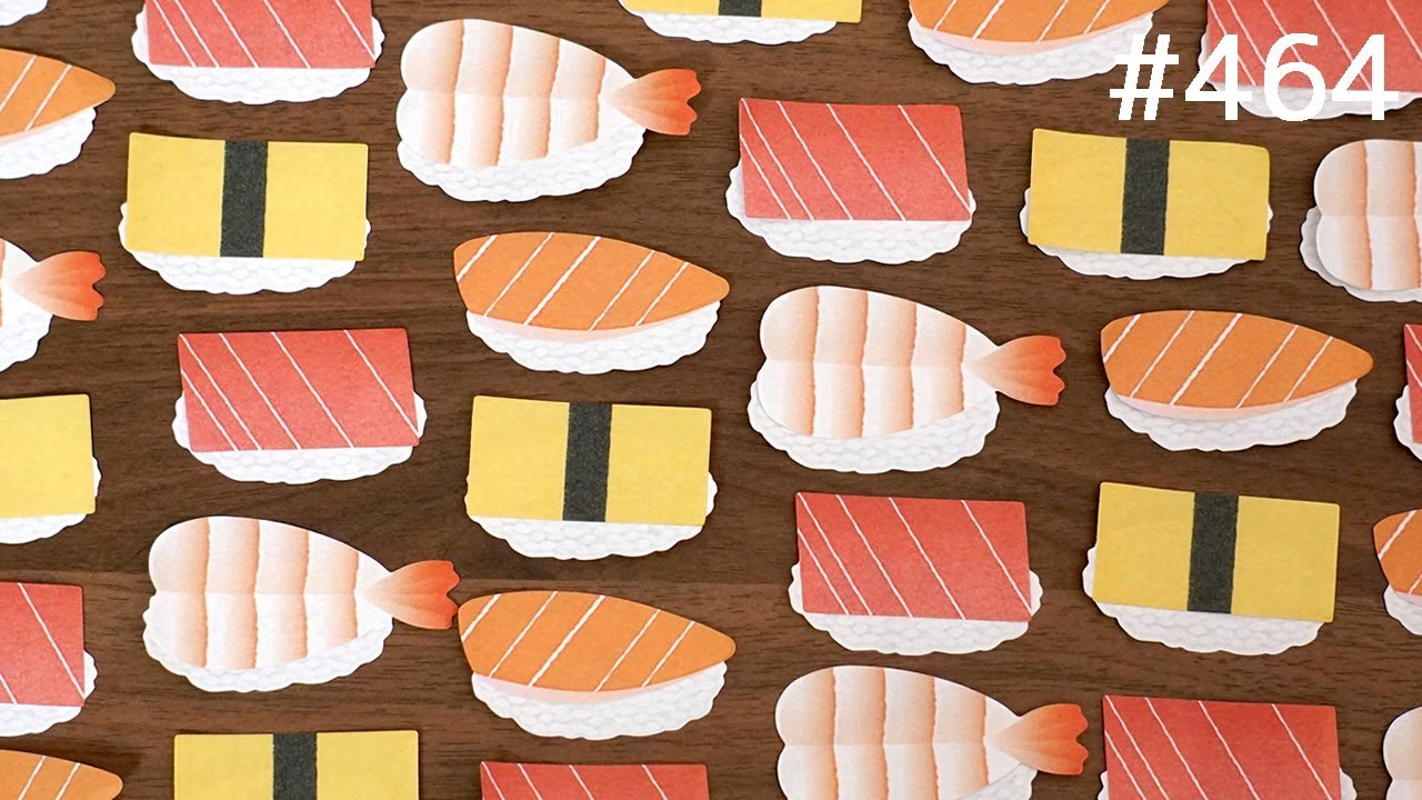 シャリに書く！ネタで隠す！「お寿司付箋」 / Sushi Sticky Note 