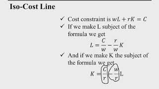 Theory of the Firm Part 5: Iso Costs and the Firm's Equilibrium