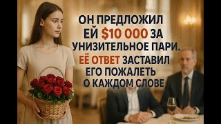 Он предложил ей $10 000 за унижение, но ее ответ заставил замолчать весь зал элитного отеля