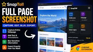 SnapTall: Capture Full Webpages, Edit Screenshots & Blur Private Info screenshot 3