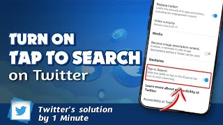 How to turn on tap to search on Twitter 2023 | Initial Solution