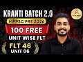 FLT 46 | 100 Free FLT Programme | Kranti Batch 2.0 | MPPSC Prelims 2026