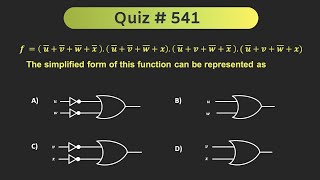 Celebrity Boolean Function Representation in SOP and POS  form (Digital Electronics) | Quiz # 541 Profile