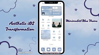 Make your iPhone aesthetic✩°🌊| Minimalist Blue Theme🎐 screenshot 2
