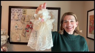 Another Vintage Doily Angel Christmas Ornament
