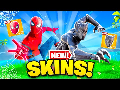 NEW *SECRET* SKINS found in Fortnite! (Spider Man, Black Panther + MORE)