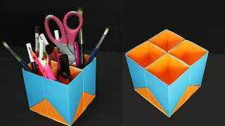 How to make a paper Pen Stand- Pen Holder