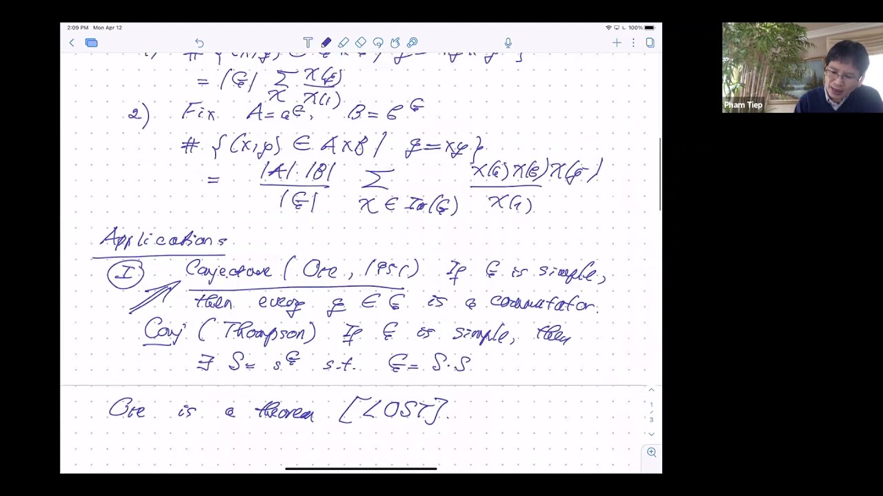 Character Bounds For Finite Simple Groups Pham Tiep Youtube