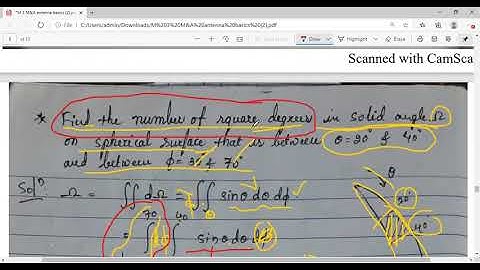 Module 3 18EC63 M&A lecture 39 part 1: Problems, Radiation Intensity , Beam Efficiency