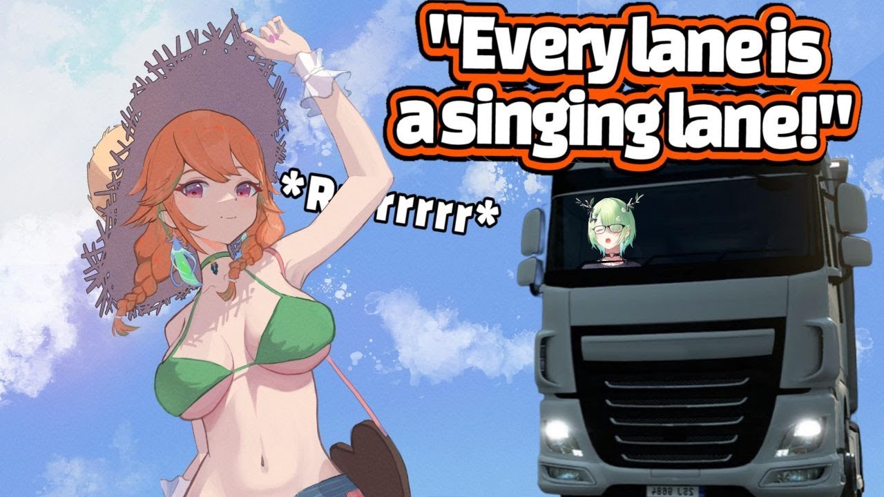 Kiara sing Symphony No. 9 while Trucking and makes Chat go Wild... 【Kiara / Hololive EN】