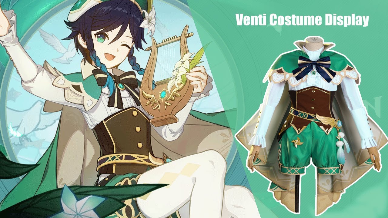 Genshin Impact Venti Cosplay Costume Display - YouTube