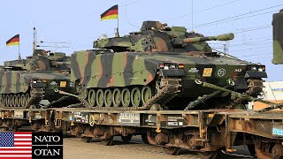 Hundreds of German Tanks and Military Equipment Arrive in Ukraine