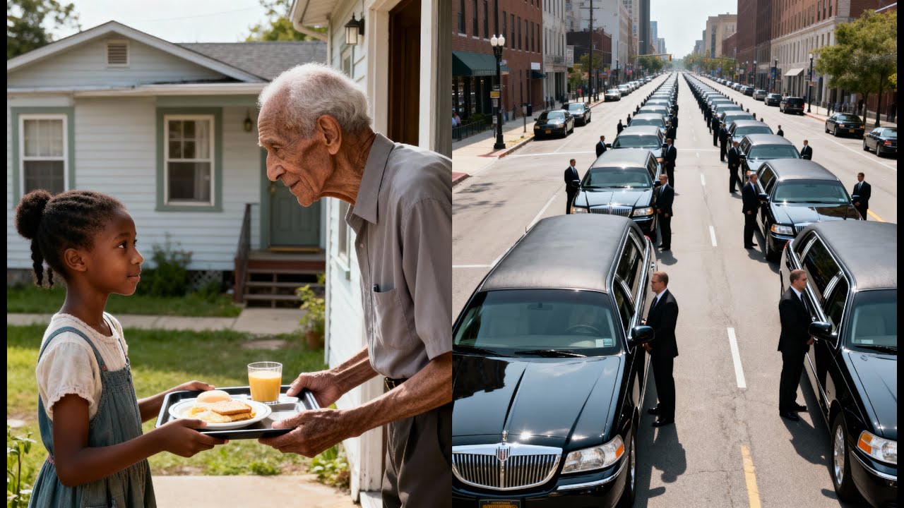 Black Girl Brought Breakfast To Old Man Daily — One Day, 50 Limousines Arrived And...