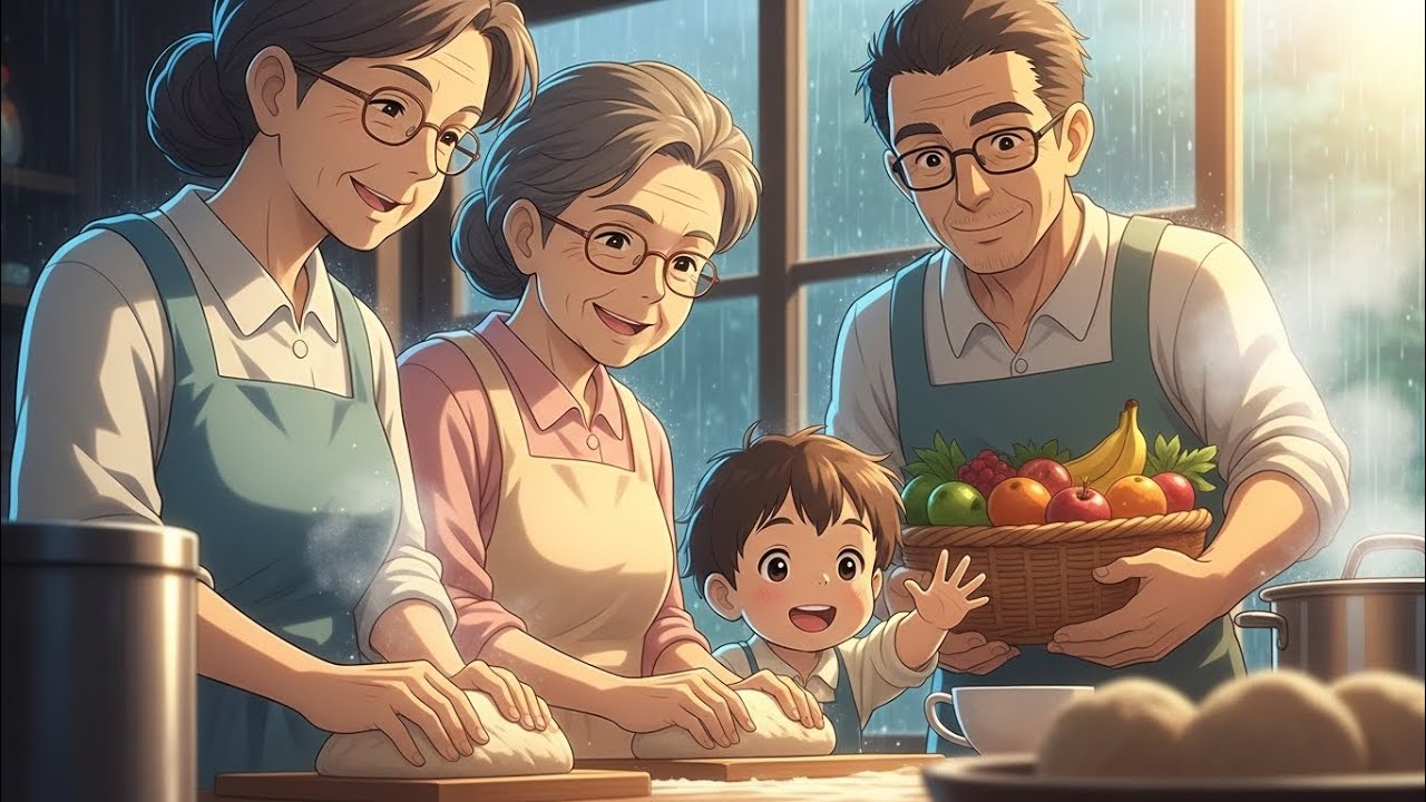 “Rainy Day at Grandma’s Kitchen | Cozy Ghibli Cooking ASMR”