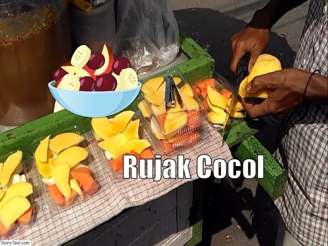 Indonesian Street Food - Rujak (Mixed Fruits With Sambal) class=
